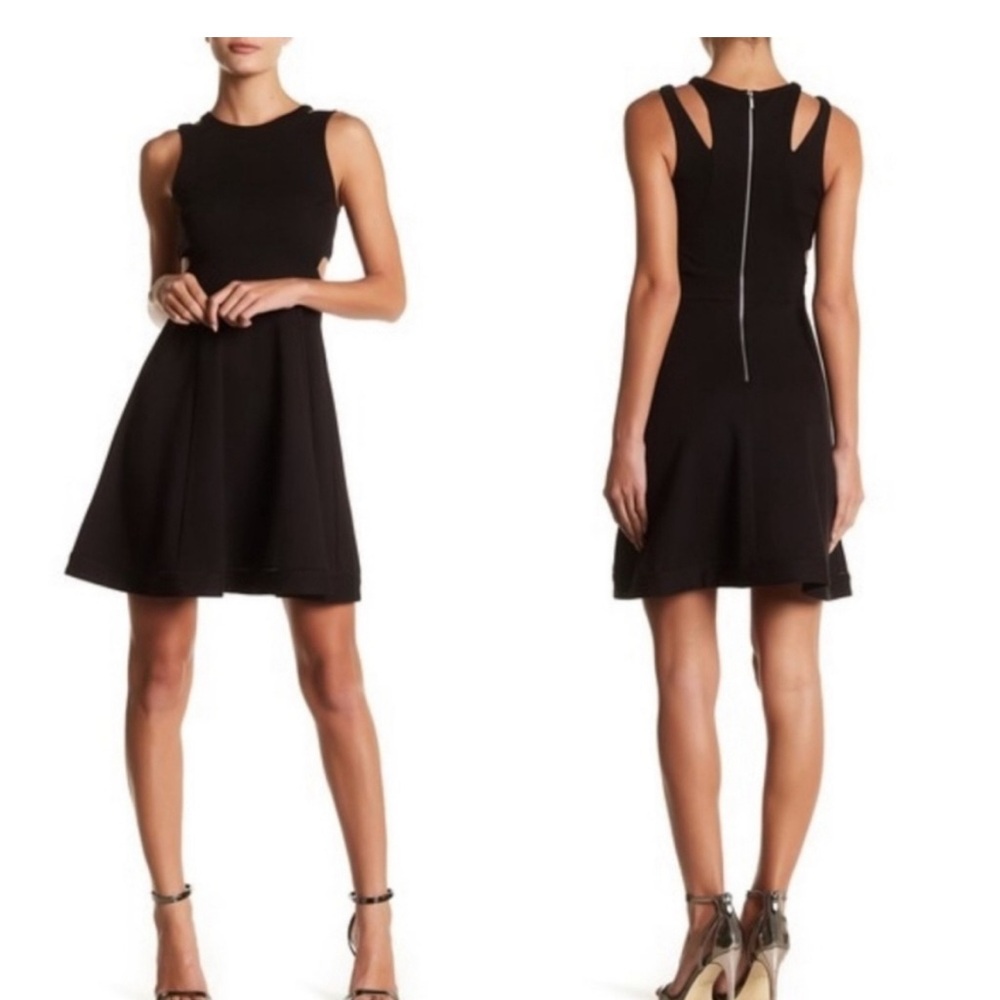 NWT FRENCH CONNECTION Black Cutout Cocktail Party Wedding Guest Dress SZ 4‎